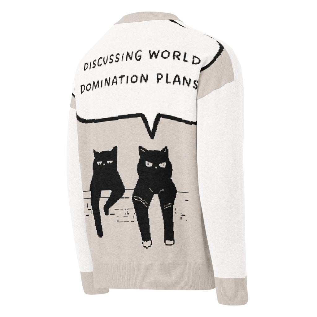 Relaxed fit knitted sweater - World dominance