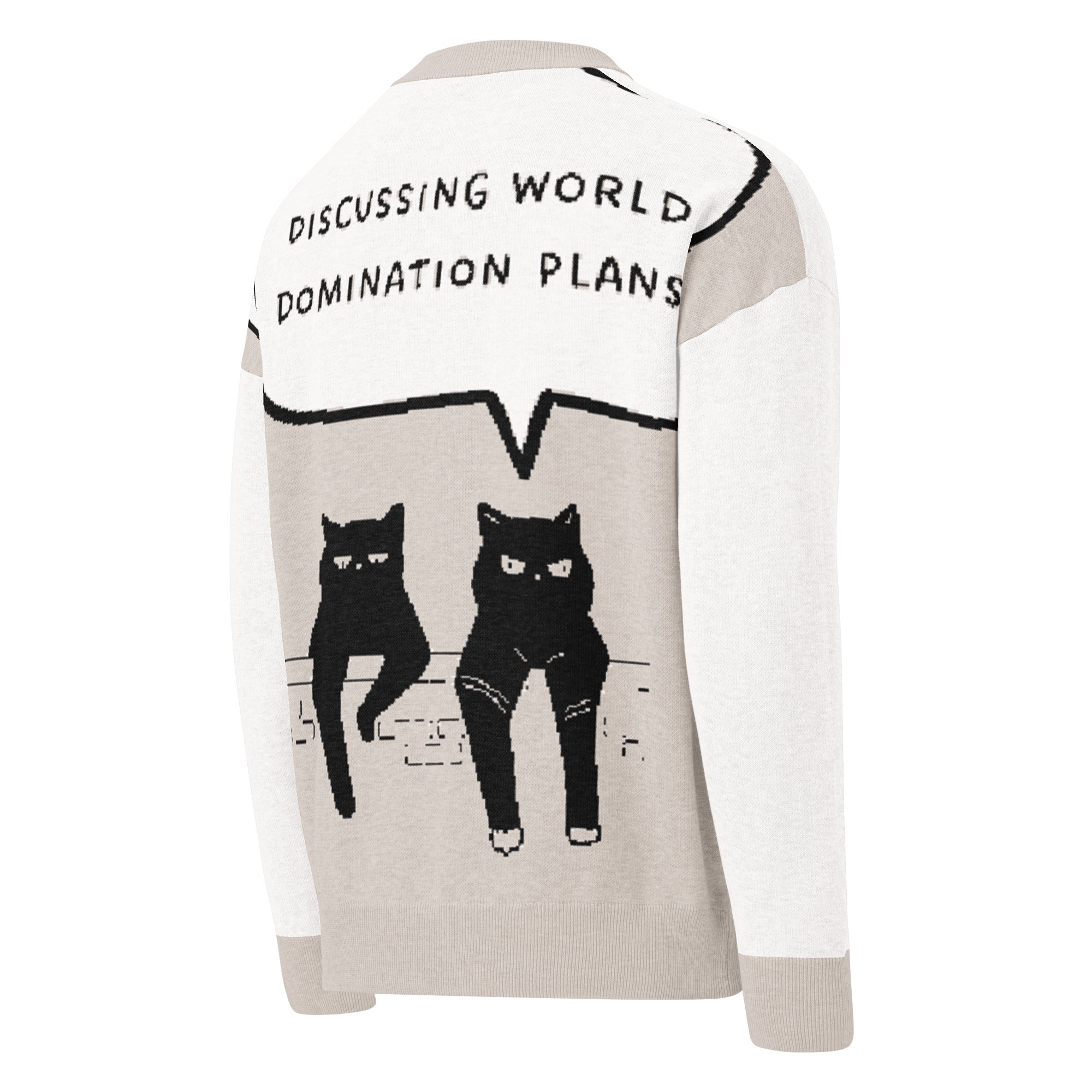 Relaxed fit knitted sweater - World dominance